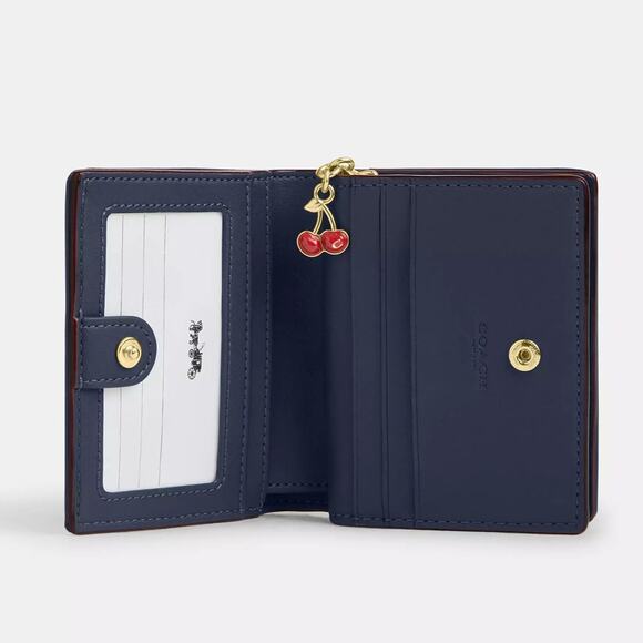 🍒 Coach Snap Wallet In Signature Denim - Picture 2 of 12